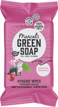 Marcel's Green Soap Cleaning Wipes - Hygiënische schoonmaakdoekjes - Patchouli & Cranberry - 60 stuks - Gemaakt van plantaardige vezels
