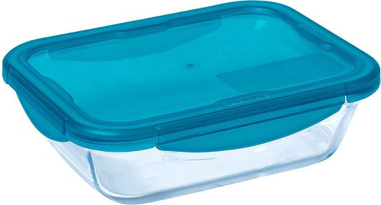 Limited Edition Cook&Go - Rectangular Glass Airtight lunch box ® Webshop U
