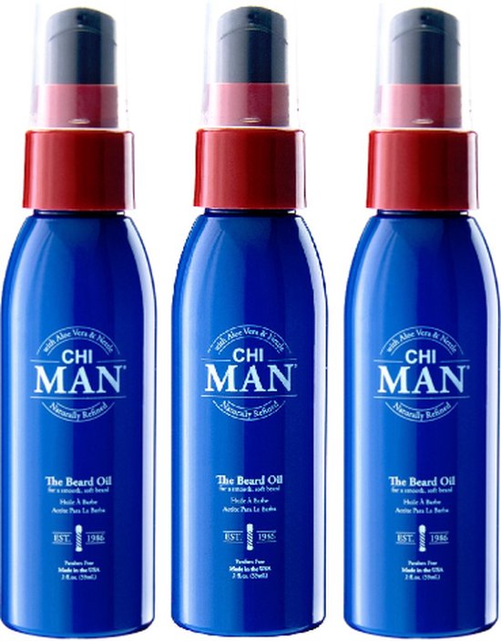 CHI MAN - The Beard Oil - Soft Smooth Beard - 3 x 59ml