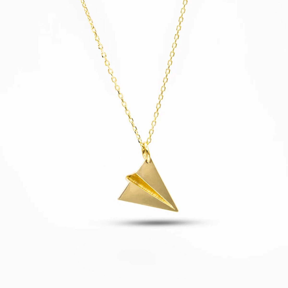Lumici® | Fly Necklace - Vlieg Ketting - Vliegtuig - Papier - Plane - Paper - Piloot - Vlieger - Cadeau Voor Vrouwen - Moederdag Cadeau - Valentijn - Liefde - Verrassing - Goud Zilver Zwart