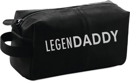 Cadeau voor hem - Toilettas Legendaddy - Papa - Vader - Zwart