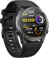 Pro-Care Excellent Quality™ Smartwatch AMOLED 1.43 inch HD 466*466 Resolutie - Dual Bluetooth - Bellen - AI Talk - O2 en Bloeddrukmeter - Magnetic Laden - Caloriemeter - Message - Sport/Steps/Afstand/ - Slaapmeter - TPU Band Zwart - Mat Zwarte Case