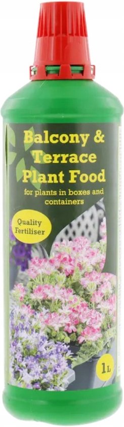 Green Boots - Plantenvoeding voor terras en/of balkon - voeding voor de planten - Conditioner voor terras-/balkonplanten 1l - stikstofmeststof vloeibaar 1,14 kg 1 l