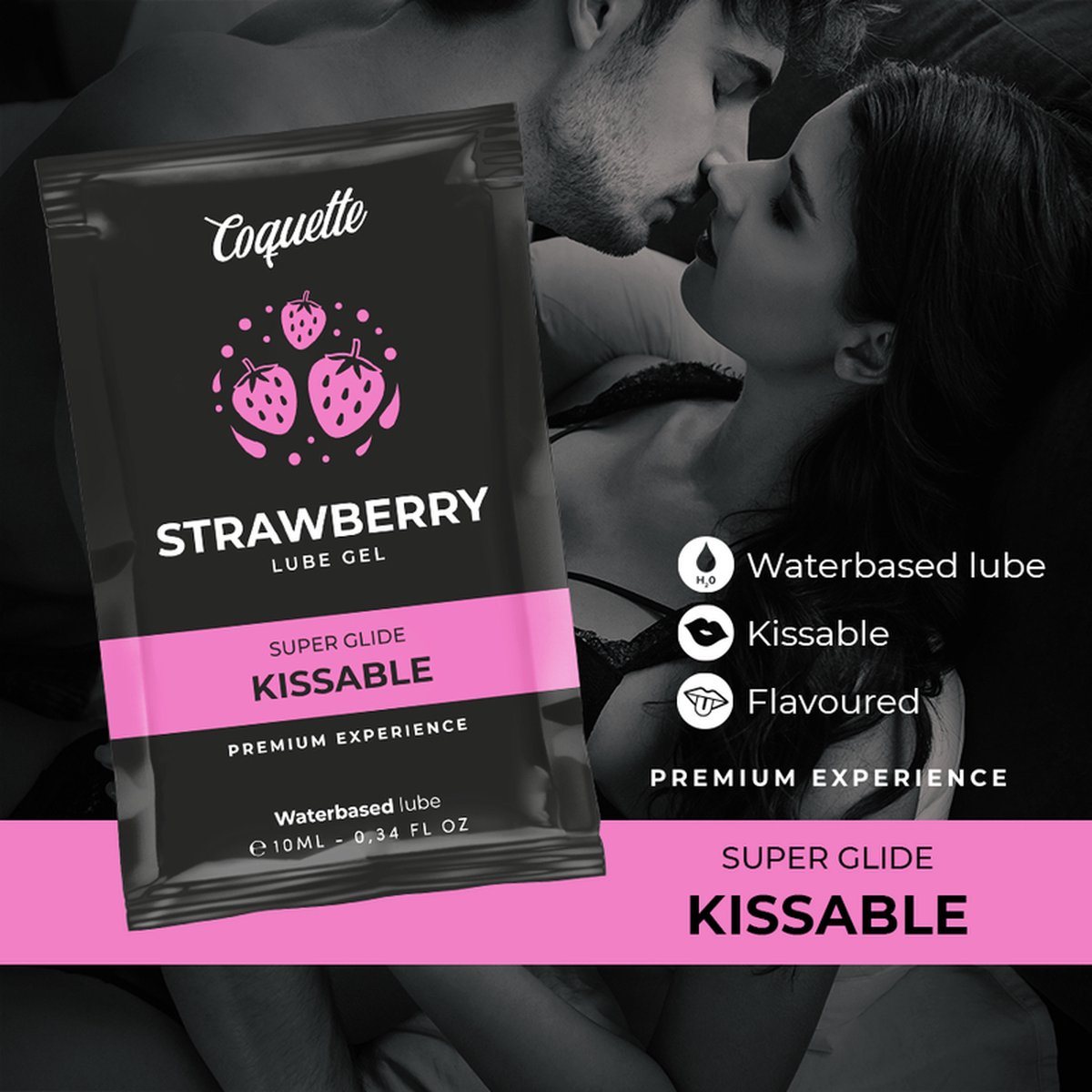 COQUETTE COSMETICS | Coquette Waterbased Kissable Strawberry Lube Gel 10 Ml