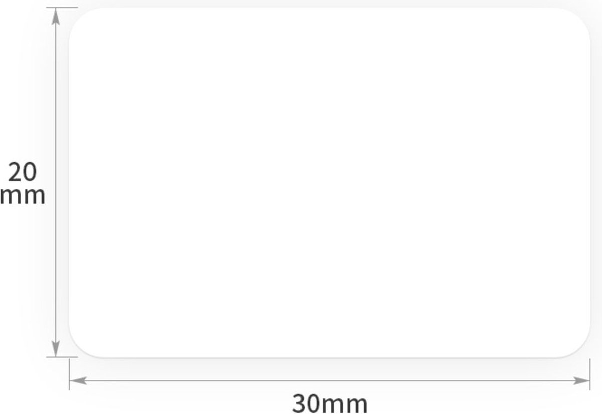 Niimbot Labels 30x20mm Wit – 320 stuks voor B1/B21/B3S