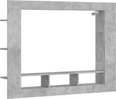vidaXL - Tv-meubel - 152x22x113 - cm - bewerkt - hout - betongrijs