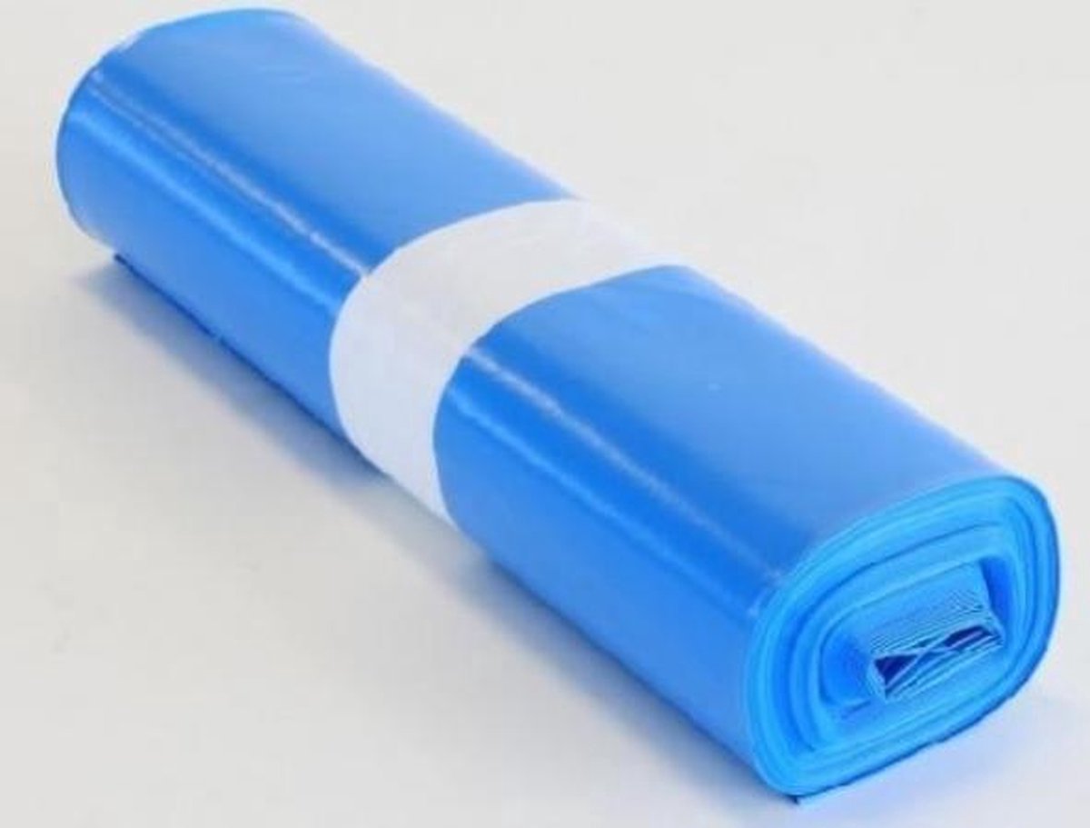 Vuilniszak - 120 liter - LDPE - Blauw - Schoonmaak - Hygiëne - zakken - zak - Afvalzakken - Afval - Voordeelverpakking - 250 stuks