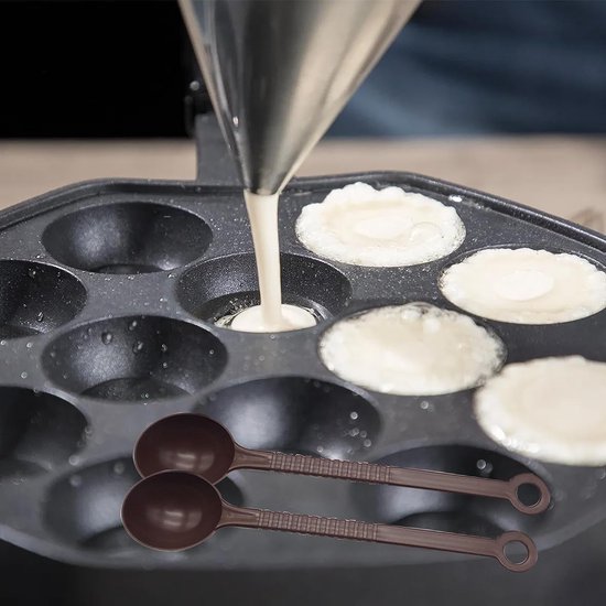 Pannenkoeken, deegdispenser, roestvrij staal, deegdispenser, baktrecht Pannenkoeken, deegdispenser, roestvrij staal, deegdispenser, baktrecht