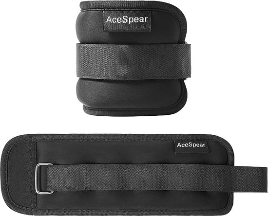 AceSpear Gewichtsmanschetten Gewichte für Beine und Arme für Damen und Herren 2 * 0,5kg / 2 * 1kg / 2 * 1,5kg / 2 * 2kg / 2 * 3kg Fußgewichte Gewichte Joggen Laufen Fitnessstudio(3kg x 2
