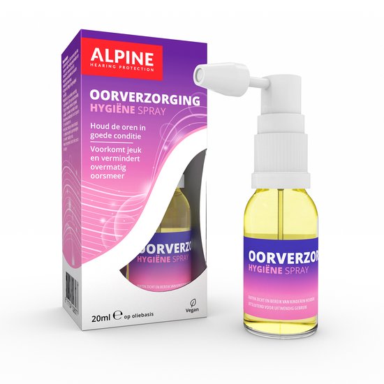 Alpine Oorverzorging Hygiëne Spray | Oorsmeer Verwijderen op Natuurlijke Wijze | Verzorgt & Hydrateert | Voorkomt Jeuk & Verstopping | Vegan | 100% Natuurlijke Verzorging