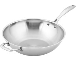 Scanpan - Wokpan - STS - 32cm - Zonder anti -aanbaklaag - Geschikt voor alle warmtebronnen ( inclusief inductie )