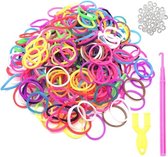Behave 600 Multi Color Loom elastiekjes - Loombandjes - Met weefhaken en S-clips