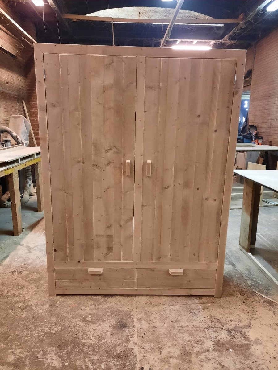 Wandkast Steigerhout Three