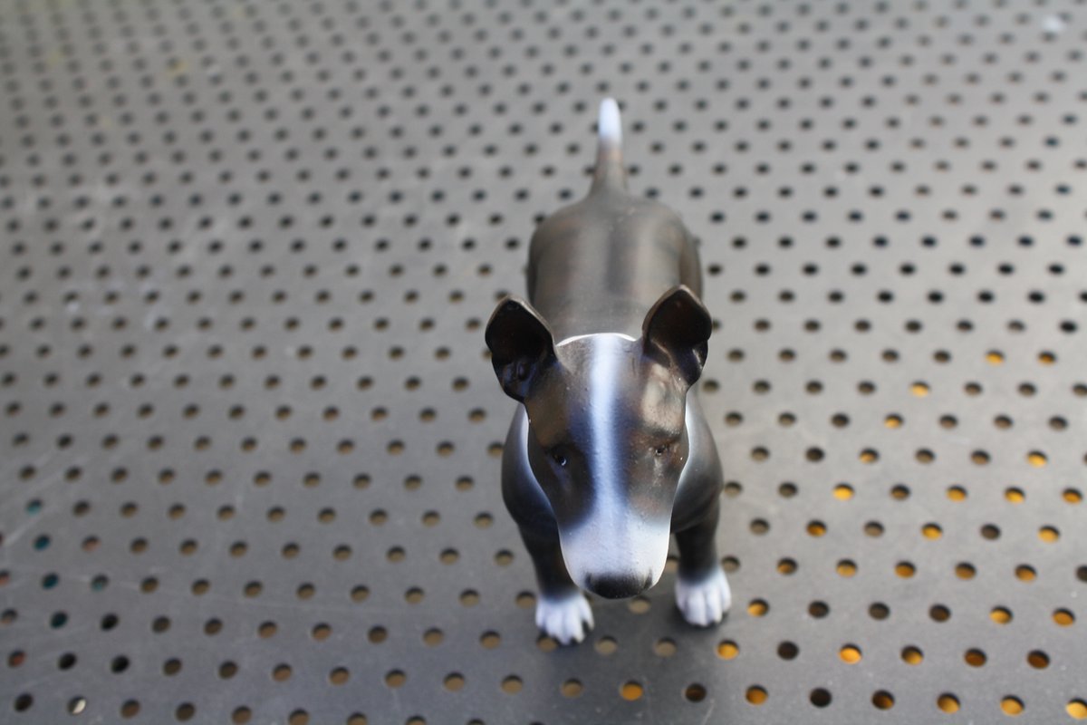 beeld bullterrier zwart
