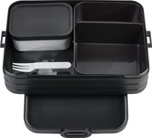 Mepal Bento lunch box avec compartiments supplémentaires 255x170x65mm noir nordique