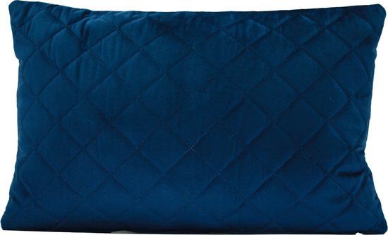 Velvet Quilt - Sierkussen Blauw 40x58 cm inclusief vulkussen