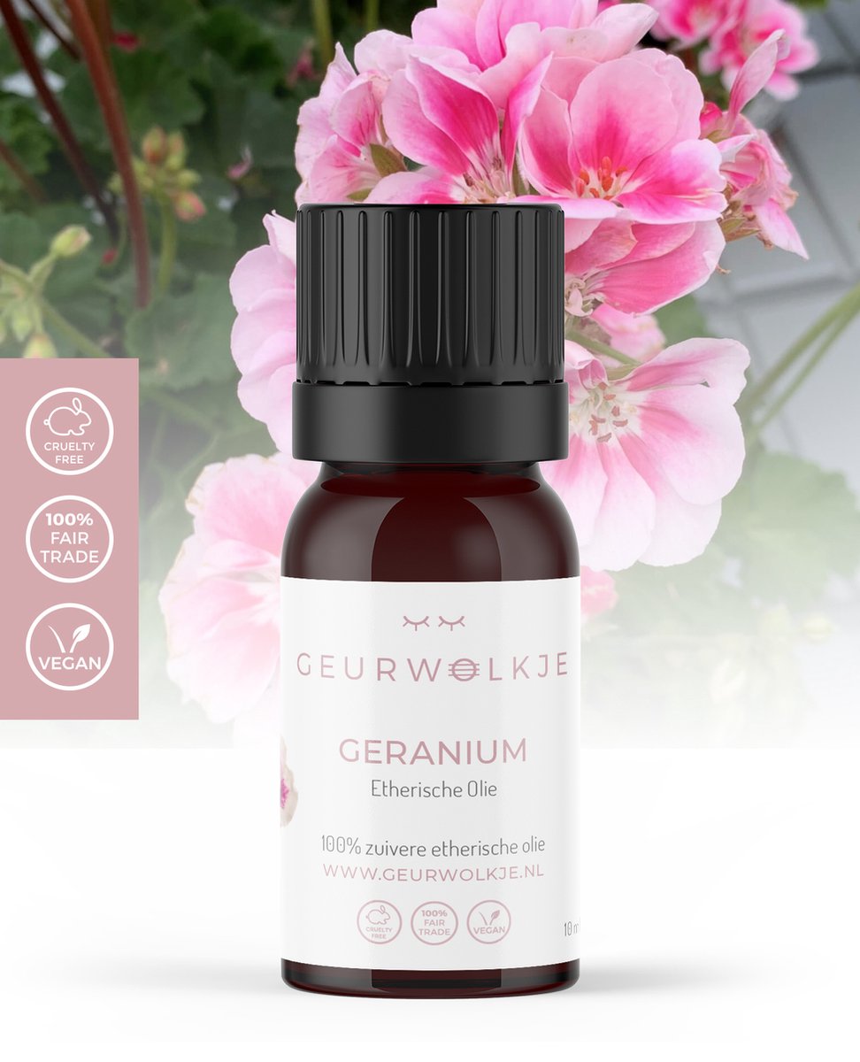 Goedkoopste Geurwolkje® Etherische Olie - Geranium - 10 ml