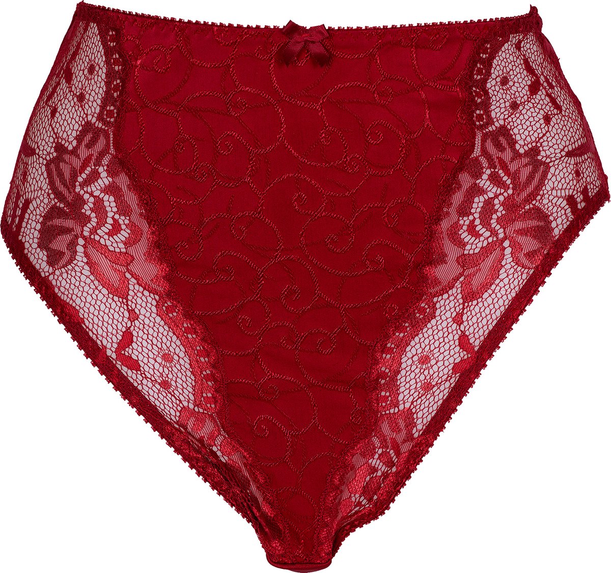 Elbrina Lace Brief Dames Onderbroek - Dark red - Maat M