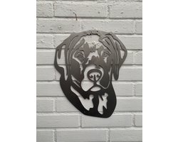 Metalen Hond - De Labrador - Wanddecoratie van metaal