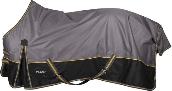 Pagony Tiger Coll23 0gr Regendeken - Paardendeken - Maat: 215 - Zwart - Polyamide Pagony Tiger Coll23 0gr Regendeken - Paardendeken - Maat: 215 - Zwart - Polyamide