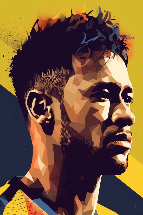 Neymar Poster | Pop Art | Voetbalposter | 51x71cm | Geschikt om in te lijsten