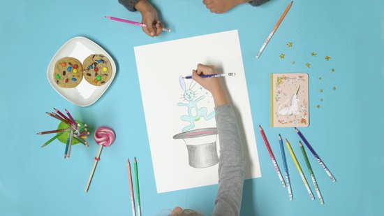 BIC Kids Illusion - Kleurpotloden - Kinderen en volwassenen - Verschillende Kleuren - Potlood - 24 Stuks