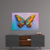 Peinture sur verre papillon
