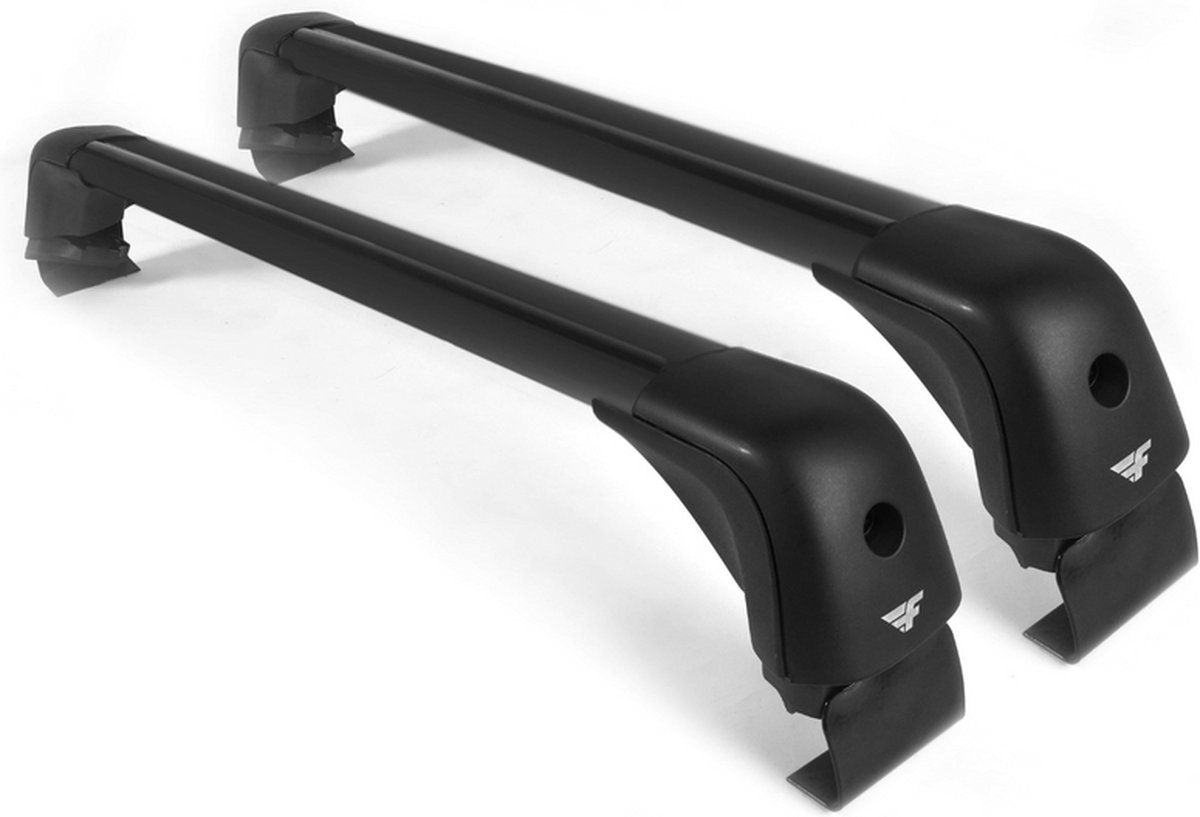Dakdragers geschikt voor de Volkswagen ID.5 vanaf 2022 met glad dak - Aluminium - Hoog laadvermogen 100kg - Wingbar Zwart - Merk Farad