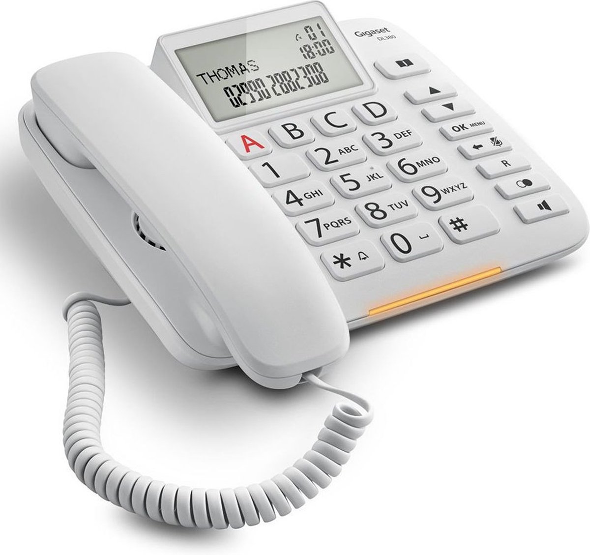 Gigaset DL380 Analoge telefoon Wit Nummerherkenning