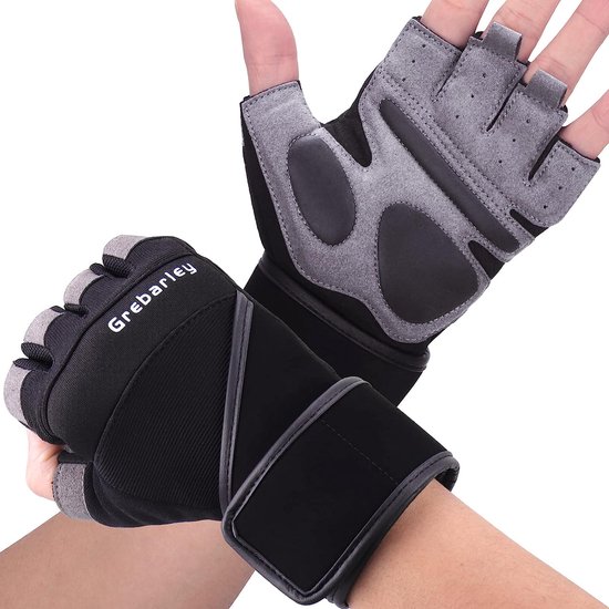 Gants de fitness avec bandages aux poignets, gants de sport, gants