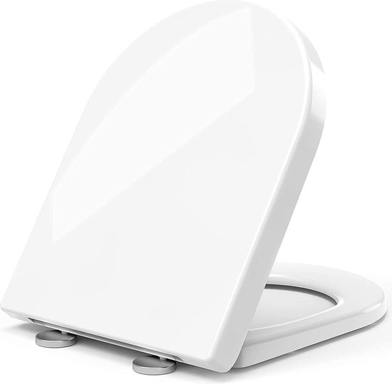Siège De Toilette AREBOS Avec Abattant à Fermeture Douce Automatique - Duroplast Blanc - Neuf