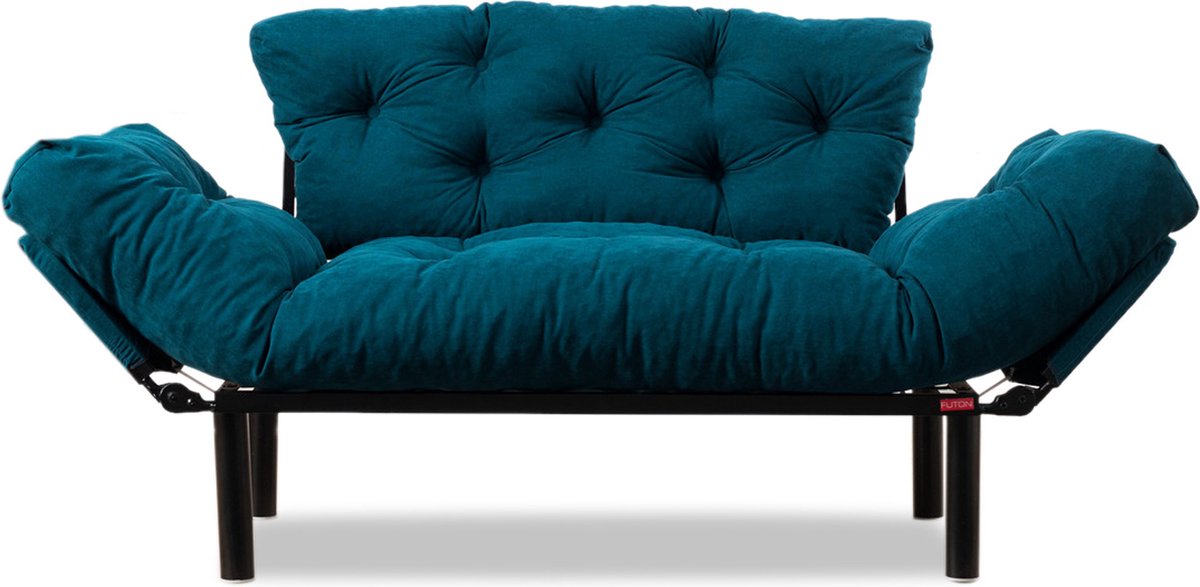 Skye Decor 1-Persoons Slaapbank - Stijlvol Petrol Blauw - Ruimtebesparend 155x85x73cm