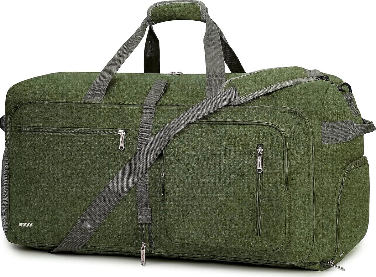 sac de voyage pliable, sac de sport léger avec bandoulière amovible et  compartiment à