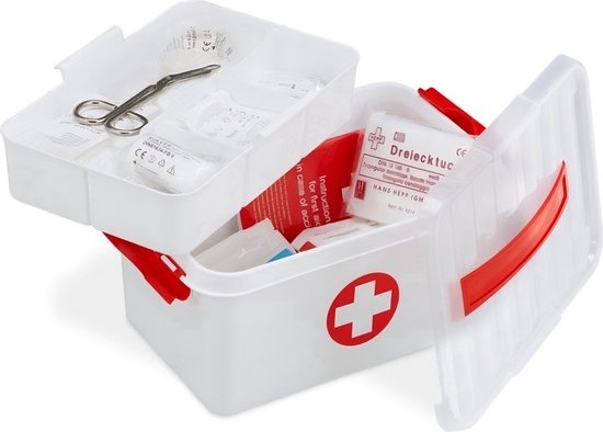 Medicijnkist - Medicijnbox - Medicijn Opbergdoos - Medicijnkist Opbergbox - EHBO Opbergdoos - EHBO Opbergbox - EHBO Kist - EHBO Box