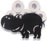 Toiletrolhouder Nijlpaard - Staande toiletrolhouder - 7 rollen