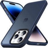 Coque adaptée à Apple iPhone 15 Pro - Coque arrière mate - Blauw foncé