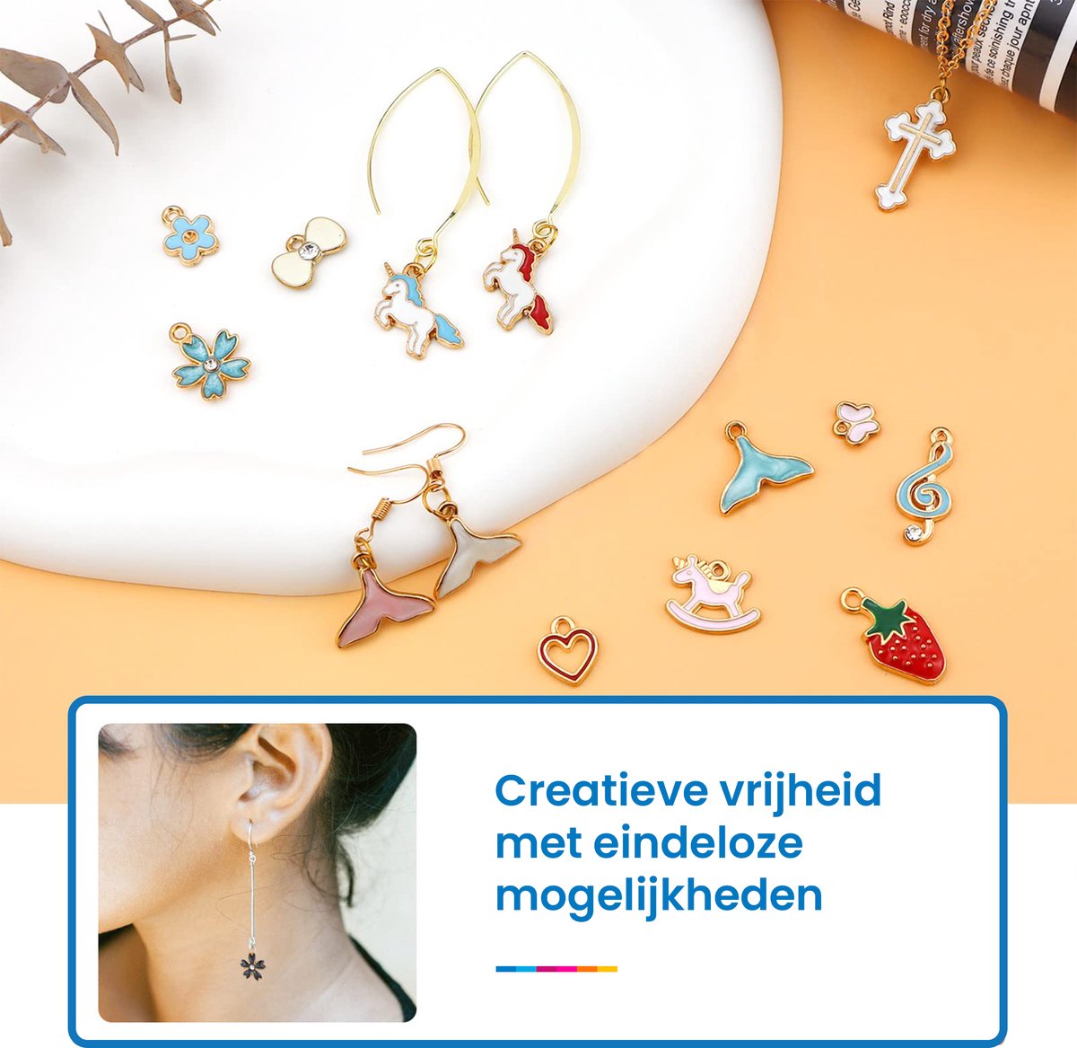 YONO Bedels voor Sieraden Maken - Armband - Ketting - Oorbellen - Set van 100 - Goud — afbeelding 6