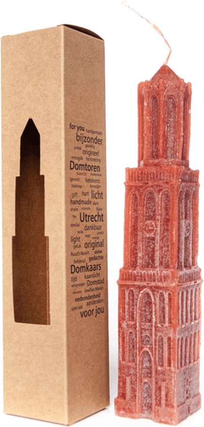 Domkaars Utrecht - 22 - Domtoren Utrecht kaars - cm - terracotta