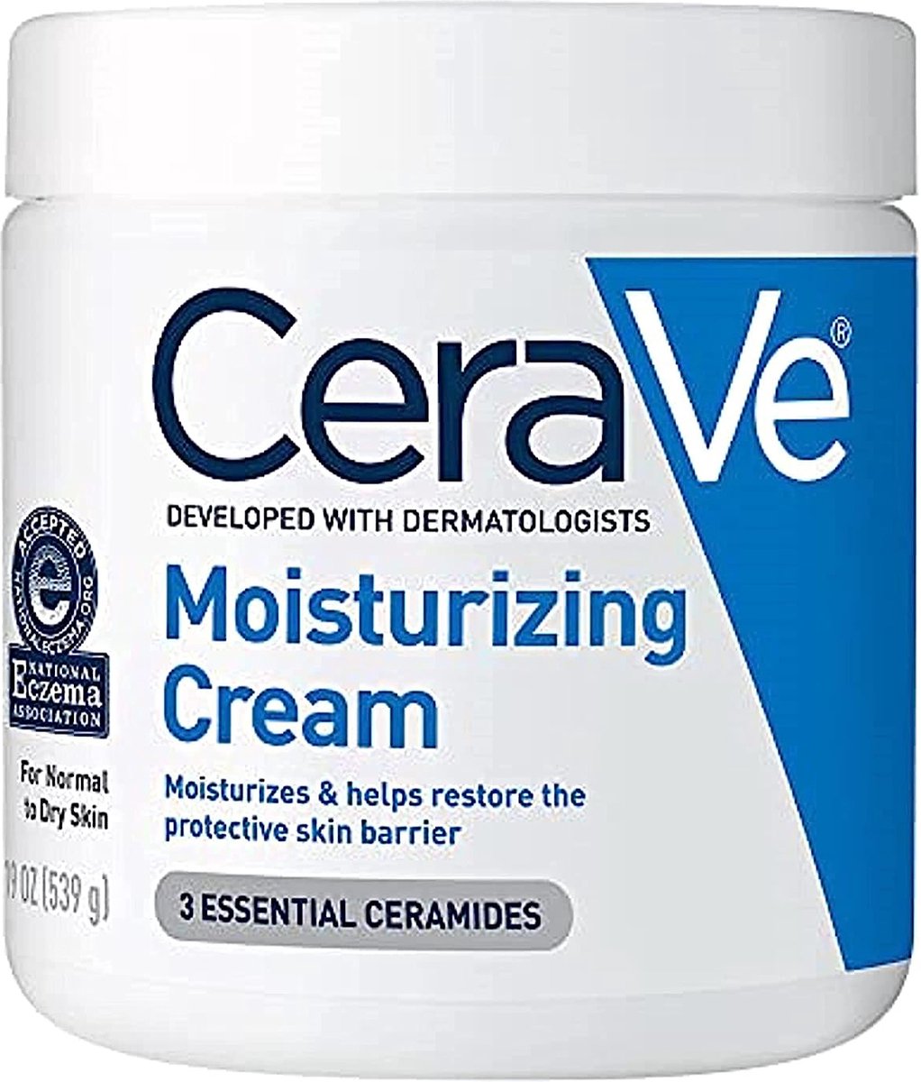 CeraVe Hydraterende Crème | Lichaams- en gezichtscrème voor de droge huid | Bodycrème met hyaluronzuur 539 gram