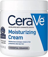 Crème hydratante CeraVe | Crème corps et visage pour peaux sèches | Crème pour le corps à l'acide hyaluronique 539 grammes