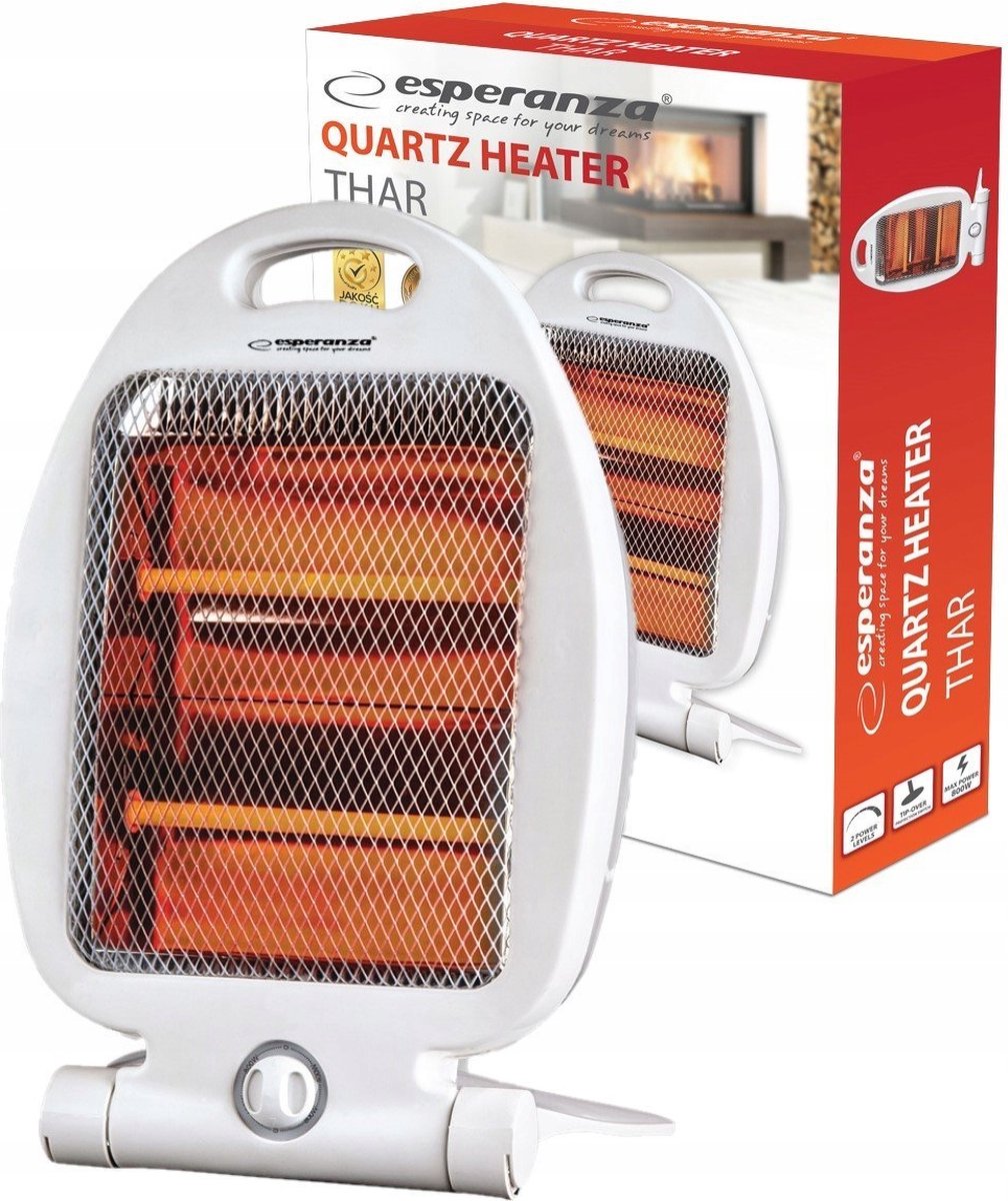 MOZY - Luchtverwarmer Thar - Heater - Wit - 2 Standen - 800W - Warme Kachel - Infrarood - Energiebesparing - Elektrische Kachel - Straalkachel - Energiezuinige Verwarming - Warme Lucht - Draagba