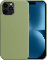 Hoesje Geschikt voor iPhone 15 Pro Hoesje Siliconen Case Hoes - Hoes Geschikt voor iPhone 15 Pro Hoes Cover Case - Groen