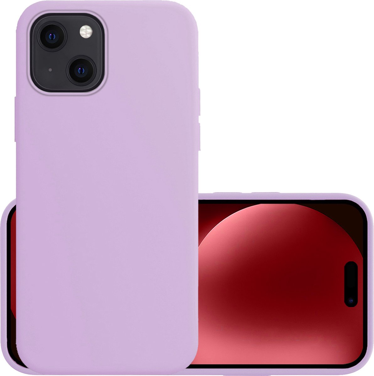 Hoesje - Geschikt voor Apple iPhone 15 - Sterk & Shockproof - Hoes Cover - Siliconen Case - Lila