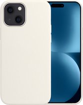 Hoesje Geschikt voor iPhone 15 Hoesje Siliconen Case Hoes - Hoes Geschikt voor iPhone 15 Hoes Cover Case - Wit