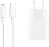 iPhone Snellader 2 meter Lightning kabel - voor o.a. Apple iPhone 14, 13, 12, 11, X - iPad - 20W Apple USB C Adapter