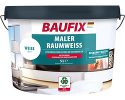 BAUFIX Decorators’ White Paint muurverf wit 5 Liter