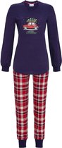 Blauwe dames pyjama Merry Chirstmas - Blauw - Maat - 40