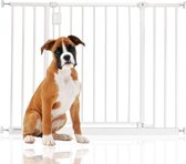 Bettacare Extra Brede Hondenhek voor in de Gang Assortiment, 97 cm - 103 cm (9 opties beschikbaar), Wit, Traphekje Zonder Boren Hek voor Huisdieren, Veiligheidsbarrière voor Puppy's in Gangen en Brede Ruimtes, Gemakkelijke Installatie