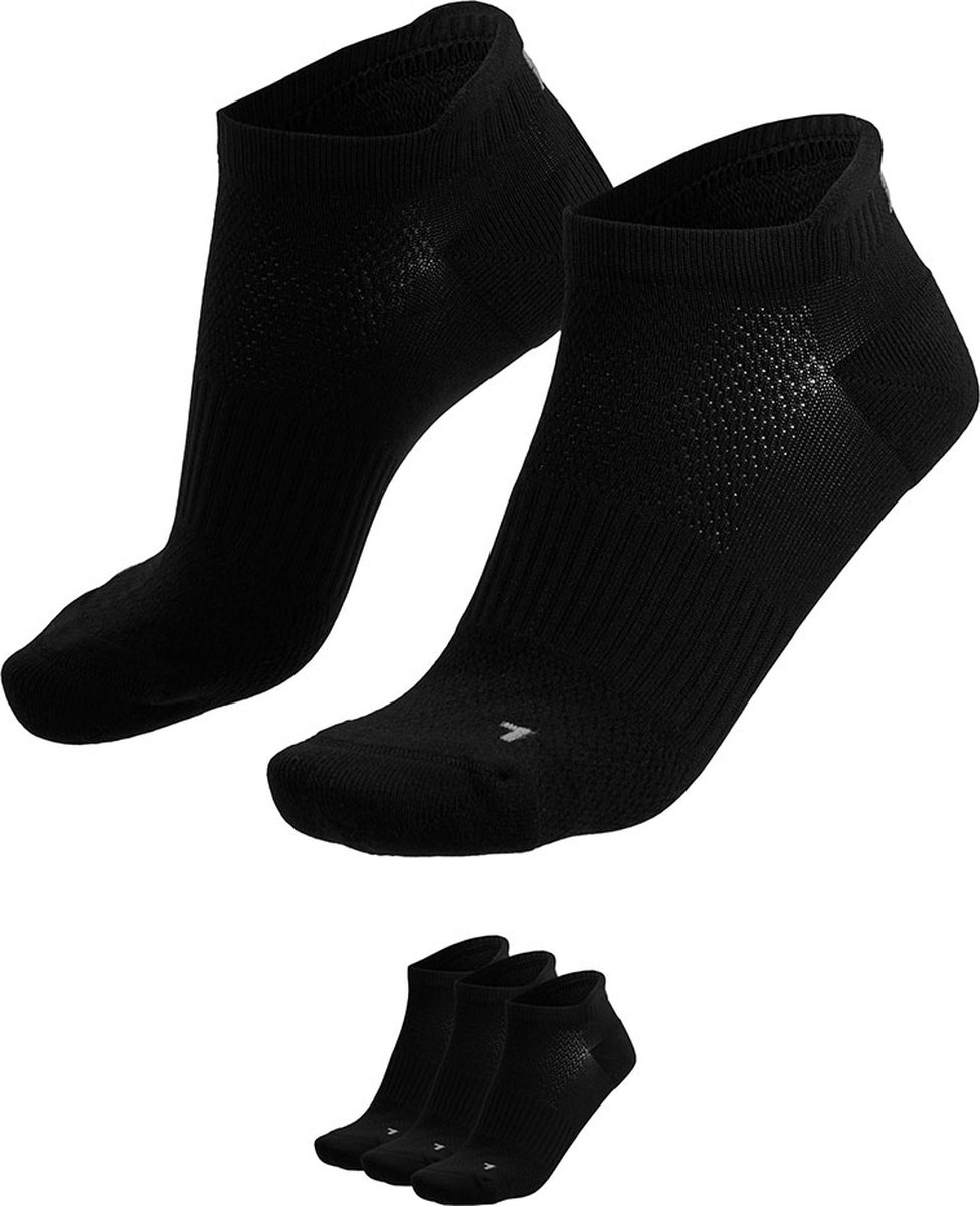 Xtreme - Fitness sneaker sokken - Unisex - Zwart - 39/42 - 3-Paar - Sneaker sokken noshow