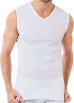 SQOTTON® A-shirt - V-hals - mouwloos - Wit - Maat L